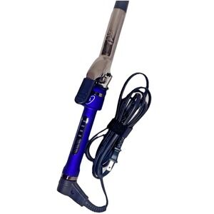 L'ange Le Curl Titanium Curling Wand Blue Silver 1 Inch Hair Iron 300-450F